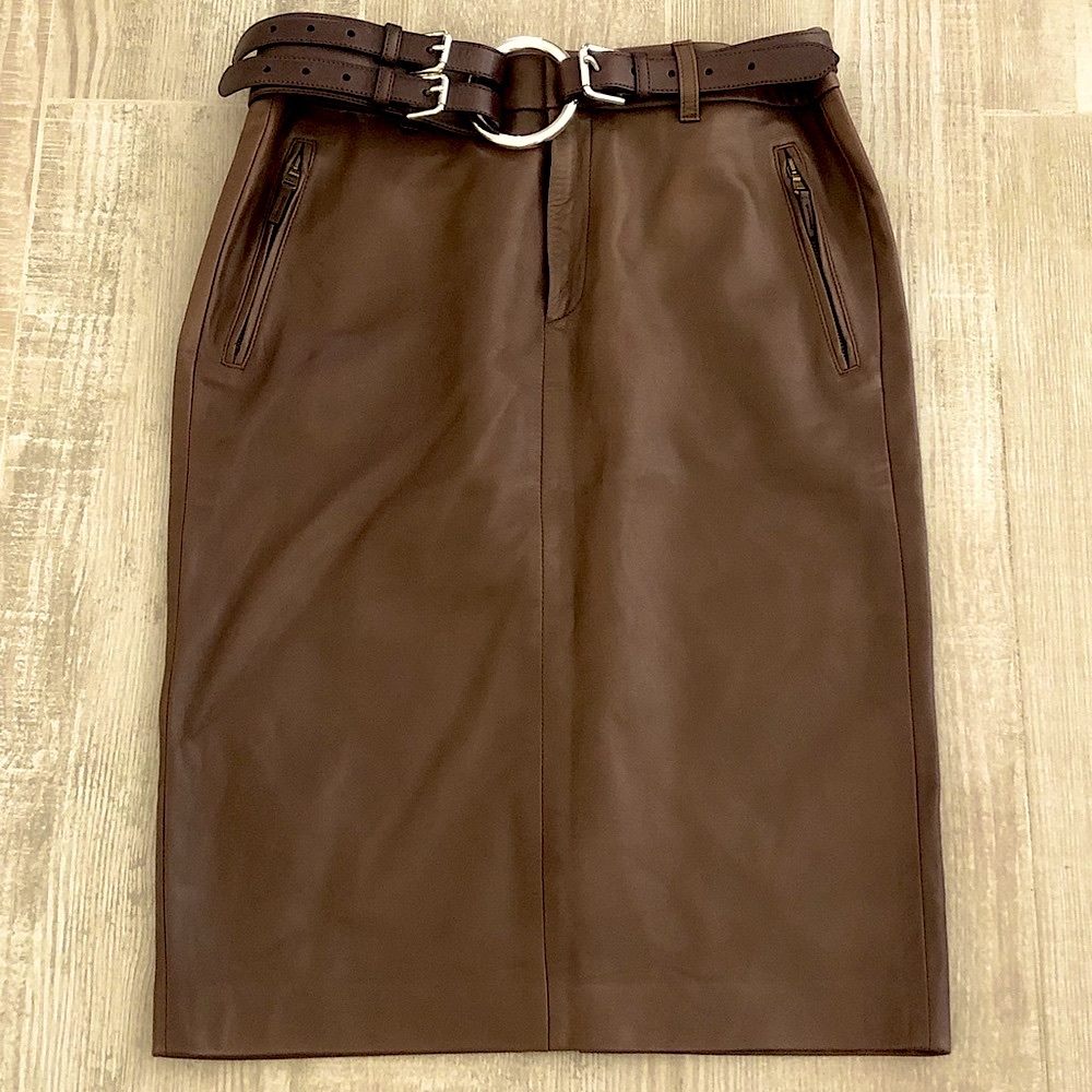 Ralph Lauren Lambskin Skirt